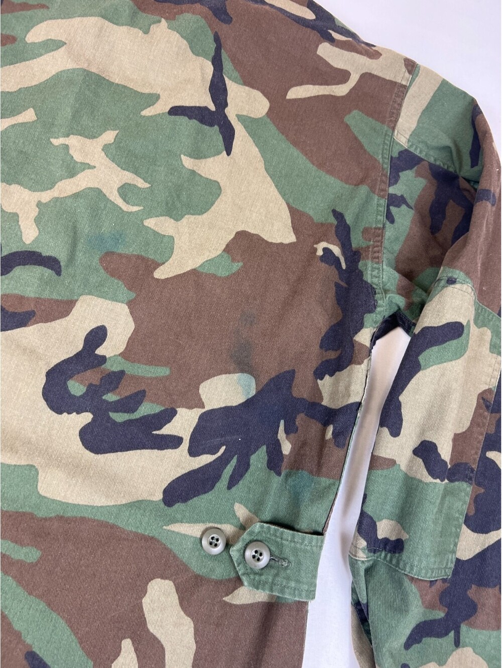 Vintage US BDU Field Shirt Jacket Mens M Regular Woodland Camo Combat - Picture 6 of 9